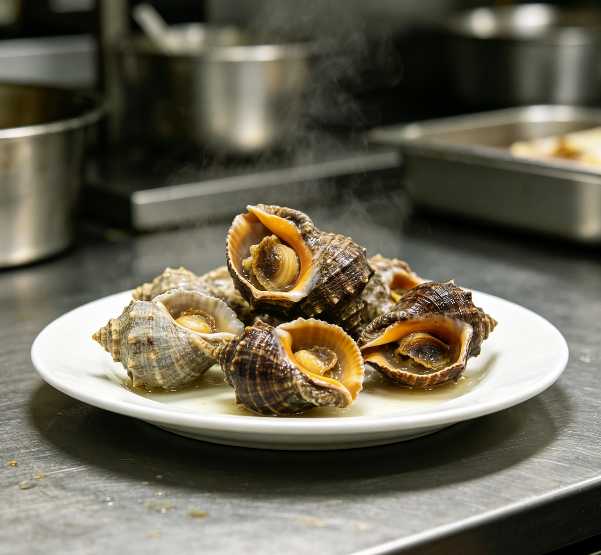 Steamed Sea Snails