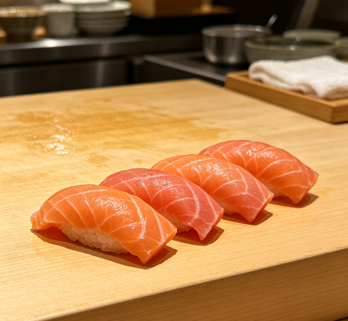 Salmon Sushi & Grilled Fillets